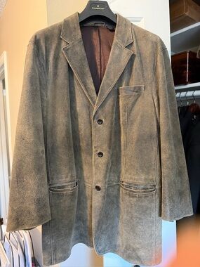 Jhane Barnes Leather Blazer , Jacket , Sports Coat - Size 44    Incredible item!